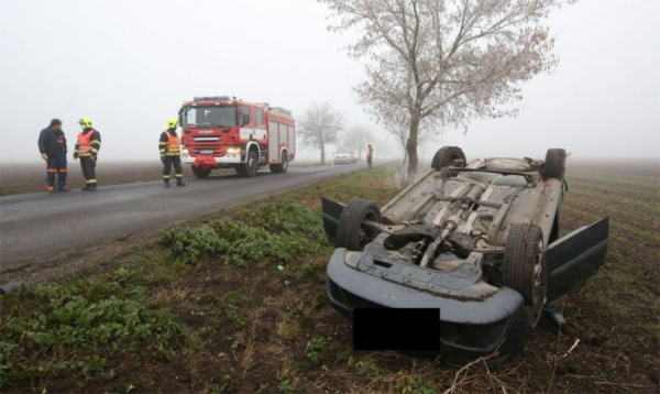 Hasiči zasahovali u dopravní nehody dvou osobních aut u Brňan