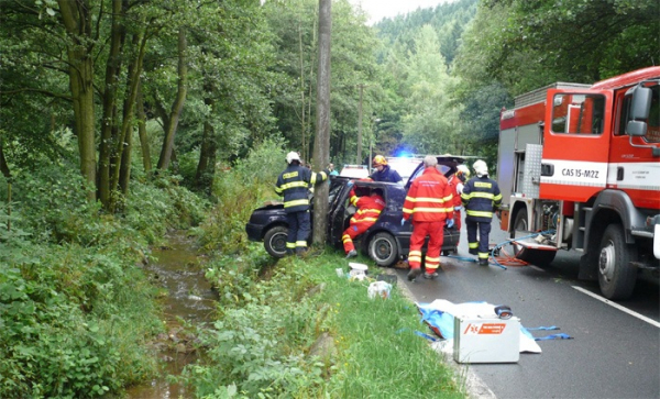 Dopravní nehoda u Hradiště okres Chomutov