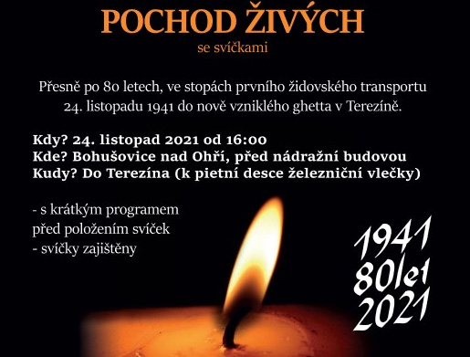 Ve středu 24. listopadu pořádá Památník Terezín symbolický Pochod živých se svíčkami
